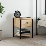 vidaXL Table de chevet chêne sonoma 34x35 5x45 cm bois d'ingénierie