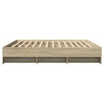 vidaXL Cadre de lit chêne sonoma 200x200 cm bois d'ingénierie