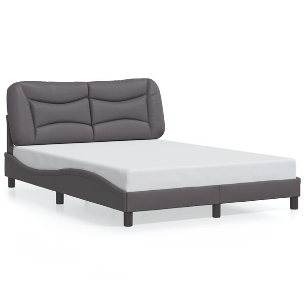 vidaXL Cadre de lit sans matelas gris 140x190 cm similicuir