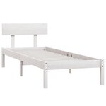 vidaXL Cadre de lit sans matelas blanc bois massif 90x200 cm