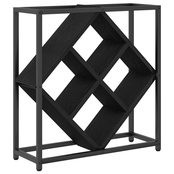 vidaXL Étagère à vin Chêne noir 51 x 18 x 52 5 cm Bois d'ingénierie