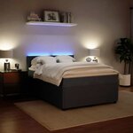 vidaXL Sommier à lattes de lit et matelas Gris foncé 140x200cm Velours
