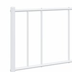 vidaXL Cadre de lit métal sans matelas et tête de lit blanc 140x200 cm