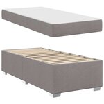 vidaXL Cadre de lit avec matelas Taupe 90 x 200 cm tissu