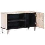 vidaXL Meuble TV Blanc 80 x 31 5 x 46 cm Bois de mangue massif