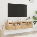 vidaXL Meubles TV muraux 2 Pièces chêne sonoma 60x30x30cm bois ingénierie