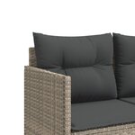 vidaXL Salon de jardin 5 Pièces avec coussins gris clair résine tressée