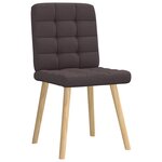 vidaXL Chaises à manger lot de 4 marron foncé tissu
