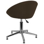 vidaXL Chaises pivotantes à manger lot de 2 marron foncé tissu