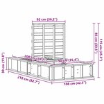 vidaXL Cadre de lit avec stockage Marron cire 100 x 200 cm bois