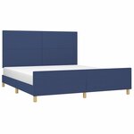 vidaXL Cadre de lit sans matelas bleu 160x200 cm tissu