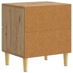vidaXL Table de chevet Chêne artisanal 43 x 34 5 x 48 cm