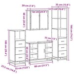 vidaXL Ensemble de meubles de salle de bain 4 Pièces chêne marron