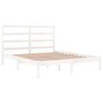 vidaXL Cadre de lit sans matelas blanc 120x190 cm bois massif