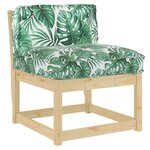 vidaXL Coussin Tissu Oxford Motif feuilles 70 x 40 x 12 cm