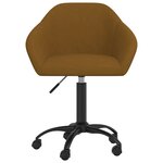 Vidaxl chaises pivotantes à manger lot de 4 marron velours