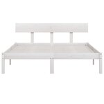 vidaXL Cadre de lit Blanc Bois massif 120x190 cm Petit double