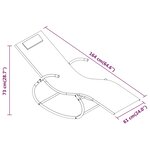vidaXL Chaise longue à bascule gris acier et textilène