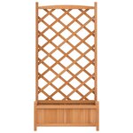 vidaXL Jardinière avec treillis marron bois massif de sapin
