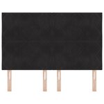 vidaXL Tête de lit en blocs diamant   Noir  Velours 160 cm