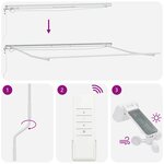 vidaXL Auvent rétractable automatique avec LED anthracite et blanc