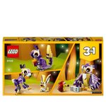 Lego 31125 creator 3 en 1 fabuleuses créatures de la foret  du lapin a la chouette en passant par l'écureuil  figurines d'animaux