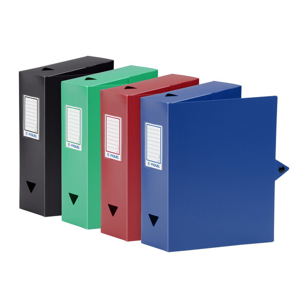 Lot de 6 boites de classement et archivage grande capacité - Dos de 8 cm