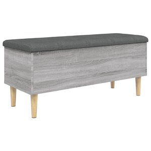 vidaXL Banc de rangement sonoma gris 102x42x46 cm bois d'ingénierie