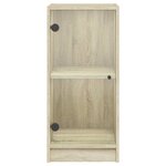 vidaXL Armoire latérale avec portes en verre chêne sonoma 35x37x75 5cm