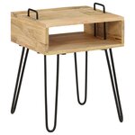vidaXL Table de chevet Bois de manguier massif 40x34x47 cm