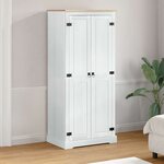 vidaXL Armoires avec étagère Blanc 76 x 50 x 170 cm Pin massif