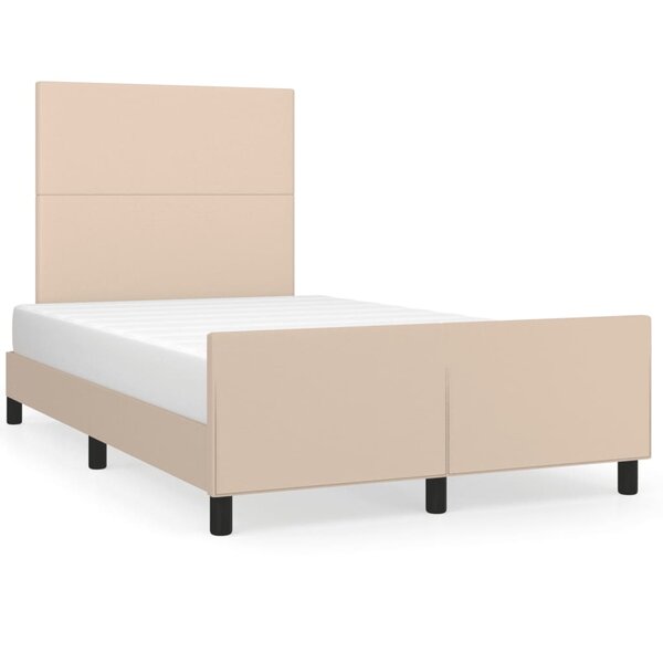 vidaXL Cadre de lit avec tête de lit Cappuccino 120x200 cm Similicuir