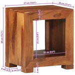 vidaXL Table d'appoint 37x29x40 cm bois massif d'acacia