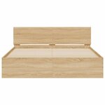 vidaXL Cadre de lit avec LED sans matelas chêne sonoma 160x200 cm