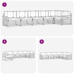 vidaXL Ensemble de canapés d'extérieur 6 Pièces Naturel et Beige