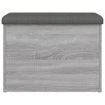 vidaXL Banc de rangement sonoma gris 62x42x45 cm bois d'ingénierie