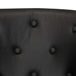 vidaXL Chaise cabriolet noir cuir véritable