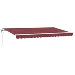 vidaXL Auvent rétractable Bordeaux 350 x 200 cm tissu