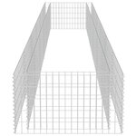 vidaXL Lit surélevé à gabion Acier galvanisé 540x90x50 cm