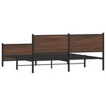 vidaXL Cadre de lit en métal sans matelas chêne marron 180x200 cm