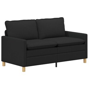 vidaXL Canapé 2 place Noir 156 x 81 x 87 5 cm Tissu