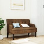 vidaXL Banc avec dossier marron 112x65 5x75 cm similicuir daim