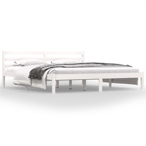 vidaXL Cadre de lit sans matelas 180x200 cm blanc