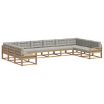 vidaXL Ensemble de canapés d'extérieur 10 Pièces Blanc et gris clair