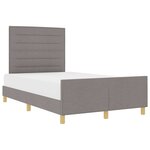 vidaXL Cadre de lit avec tête de lit Taupe 140 x 190 cm tissu