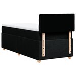 vidaXL Sommier à lattes de lit et matelas Noir 80x200 cm Tissu