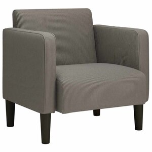 vidaXL Canapé-chaise accoudoirs gris clair 54 cm tissu velours côtelé