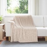 vidaXL Jeté Beige 200 x 150 cm Toison