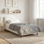 vidaXL Duvet d'été simple Matelassé Gris clair 155 x 200 cm
