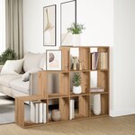 vidaXL Étagère séparatrice de pièce à 3 niveaux chêne artisanal